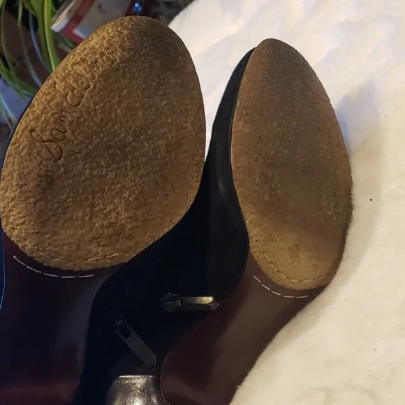 Sam Edelman 10 black sway with leather heels ankle shoes - Picture 6 of 7